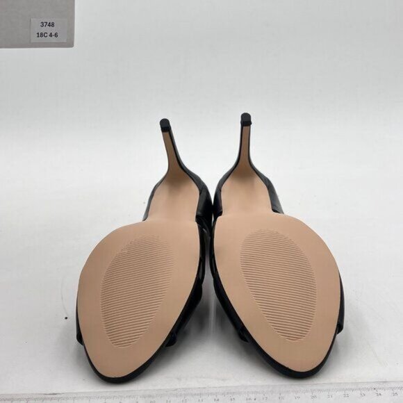 Pazzion Black Women Sexy Open Almond Toe High Heeled D'Orsay Pumps - Picture 6 of 7